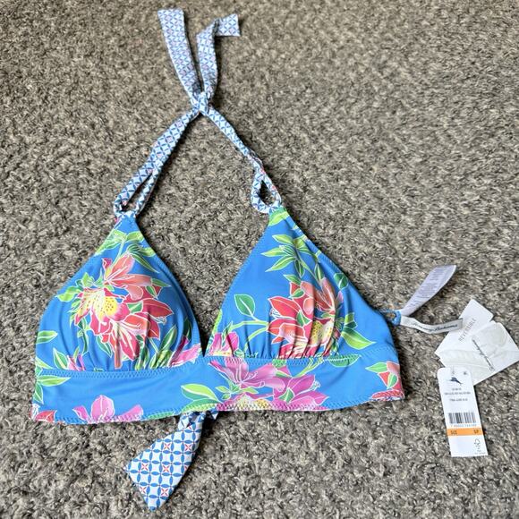 Tommy Bahama Other - TOMMY BAHAMA Sun Lilies Halter Neck Bikini Swimsuit Top Bra Size Small NEW